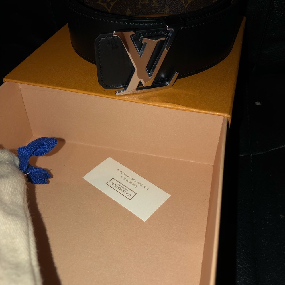 Authentic Reversable Brown LV Monogram Belt 100cm